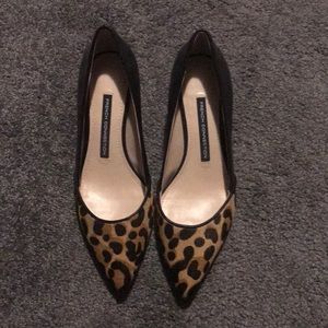 Leopard print kitten heels